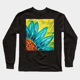 Sunflower Acrylic Painting Long Sleeve T-Shirt